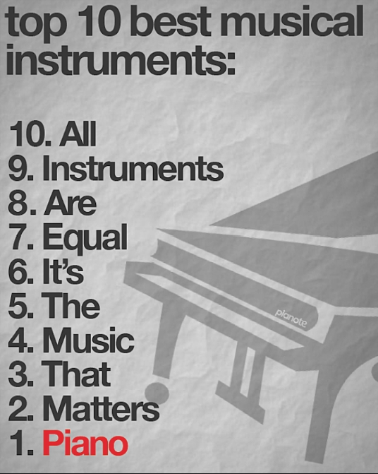 Piano Best Instrument Meme